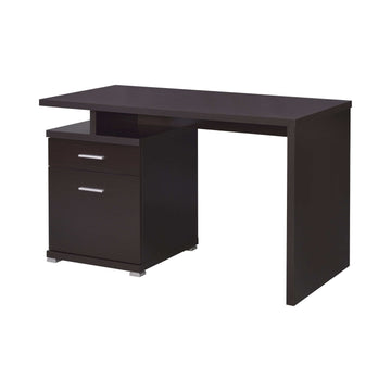 Irving Cappuccino Office Desk w/ Cabinet - Ornate Home