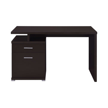 Irving Cappuccino Office Desk w/ Cabinet - Ornate Home