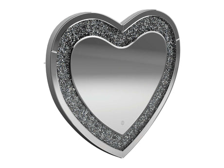 Issa Silver Heart Shape Wall Mirror - Ornate Home