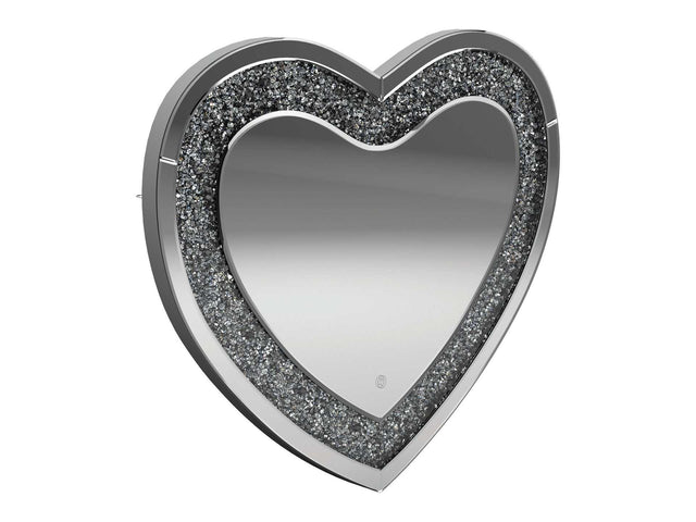 Issa Silver Heart Shape Wall Mirror - Ornate Home