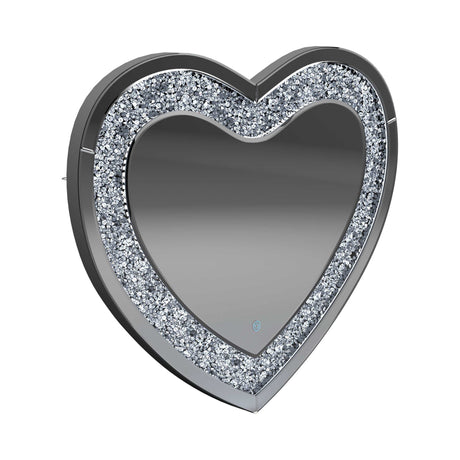 Issa Silver Heart Shape Wall Mirror - Ornate Home