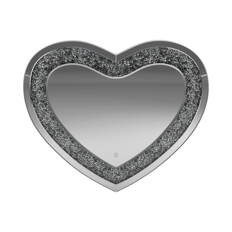 Issa Silver Heart Shape Wall Mirror - Ornate Home