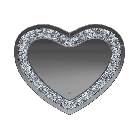 Issa Silver Heart Shape Wall Mirror - Ornate Home