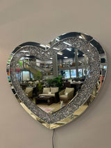 Issa Silver Heart Shape Wall Mirror - Ornate Home