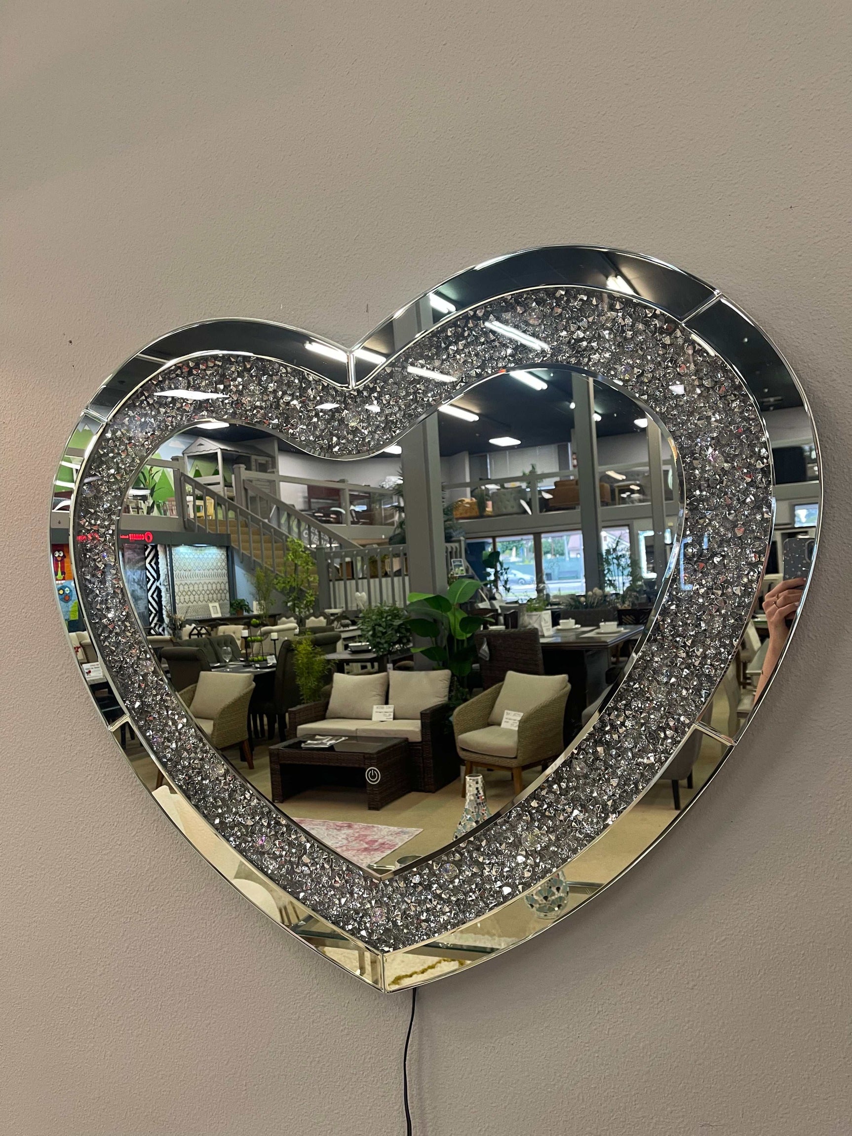 Issa Silver Heart Shape Wall Mirror - Ornate Home