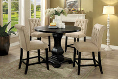 Izzy Rustic Antique Black & Beige Counter Height Chair (Set of 2) - Ornate Home