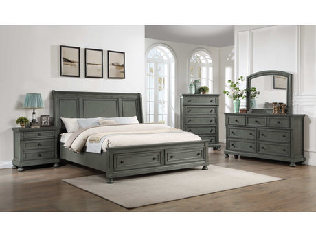 Jackson Rustic Gray Queen Bedroom Set / 5pc - Ornate Home