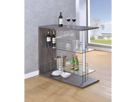 Jaco Grey Rectangular Bar Unit - Ornate Home