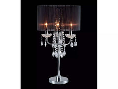 Jada Black & Chrome Table Lamp - Ornate Home