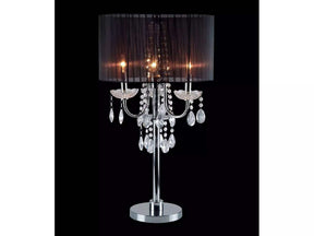 Jada Black & Chrome Table Lamp - Ornate Home