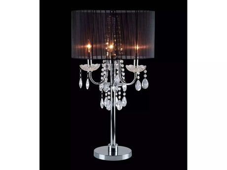 Jada Black & Chrome Table Lamp - Ornate Home