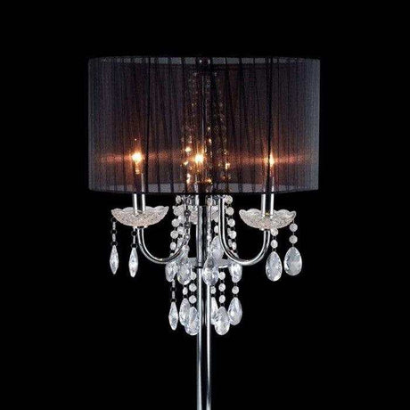 Jada Black & Chrome Table Lamp - Ornate Home