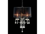 Jada Chrome/Black Ceiling Lamp - Ornate Home