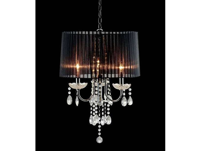 Jada Chrome/Black Ceiling Lamp - Ornate Home