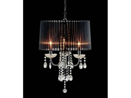 Jada Chrome/Black Ceiling Lamp - Ornate Home