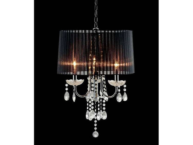 Jada Chrome/Black Ceiling Lamp - Ornate Home