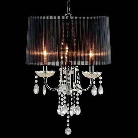 Jada Chrome/Black Ceiling Lamp - Ornate Home