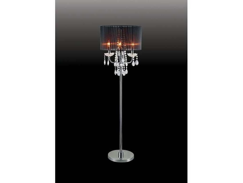 Jada Chrome/Black Floor Lamp - Ornate Home