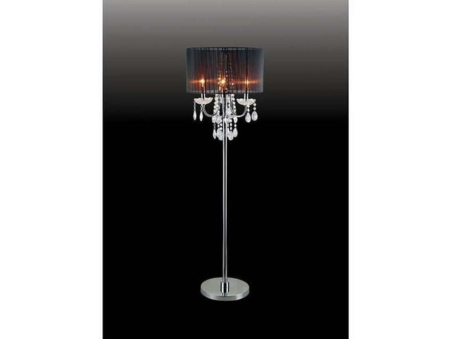 Jada Chrome/Black Floor Lamp - Ornate Home