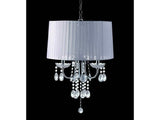 Jada Chrome/White Ceiling Lamp - Ornate Home
