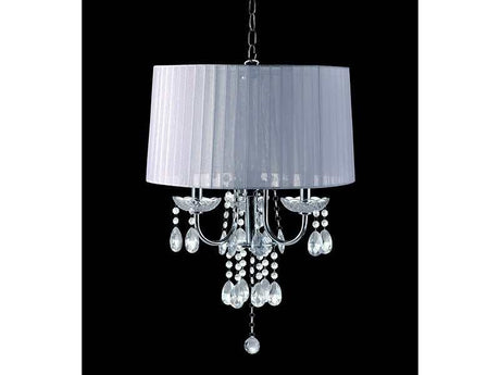 Jada Chrome/White Ceiling Lamp - Ornate Home