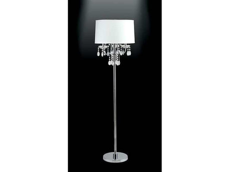 Jada Chrome/White Floor Lamp - Ornate Home