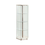 Jago Clear Hexagon Shaped Curio Cabinet - Ornate Home