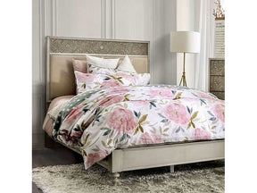 Jakarta Antique White/Beige Queen Bed - Ornate Home