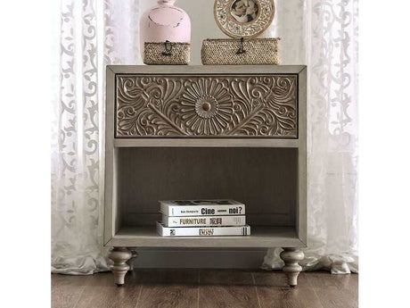 Jakarta Antique White Nightstand - Ornate Home