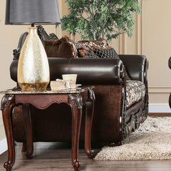 Jamael Brown & Espresso Stationary Sofa & Loveseat 2pc - Ornate Home