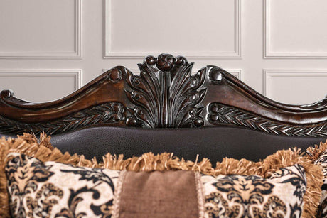 Jamael Brown & Espresso Stationary Sofa & Loveseat 2pc - Ornate Home