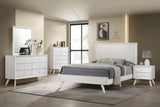 Janelle White Eastern King Bed - Ornate Home