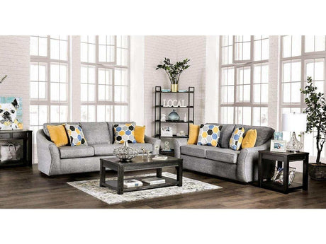 Jarrow Light Gray Stationary Sofa & Loveseat 2pc - Ornate Home