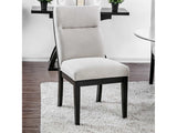 Jasmin Black & Beige Side Chair (Set of 2) - Ornate Home