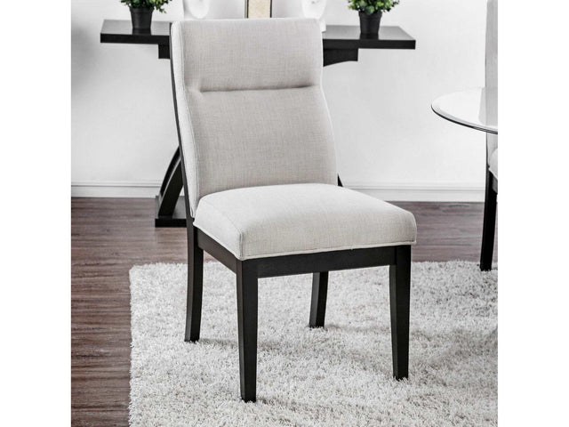 Jasmin Black & Beige Side Chair (Set of 2) - Ornate Home