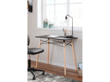Jaspeni Black/Natural Home Office Desk - Ornate Home