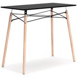 Jaspeni Black/Natural Home Office Desk - Ornate Home