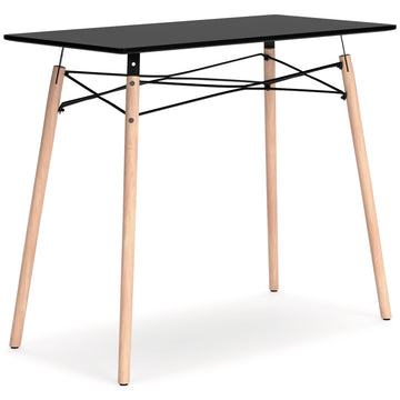 Jaspeni Black/Natural Home Office Desk - Ornate Home