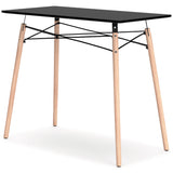 Jaspeni Black/Natural Home Office Desk - Ornate Home