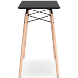 Jaspeni Black/Natural Home Office Desk - Ornate Home