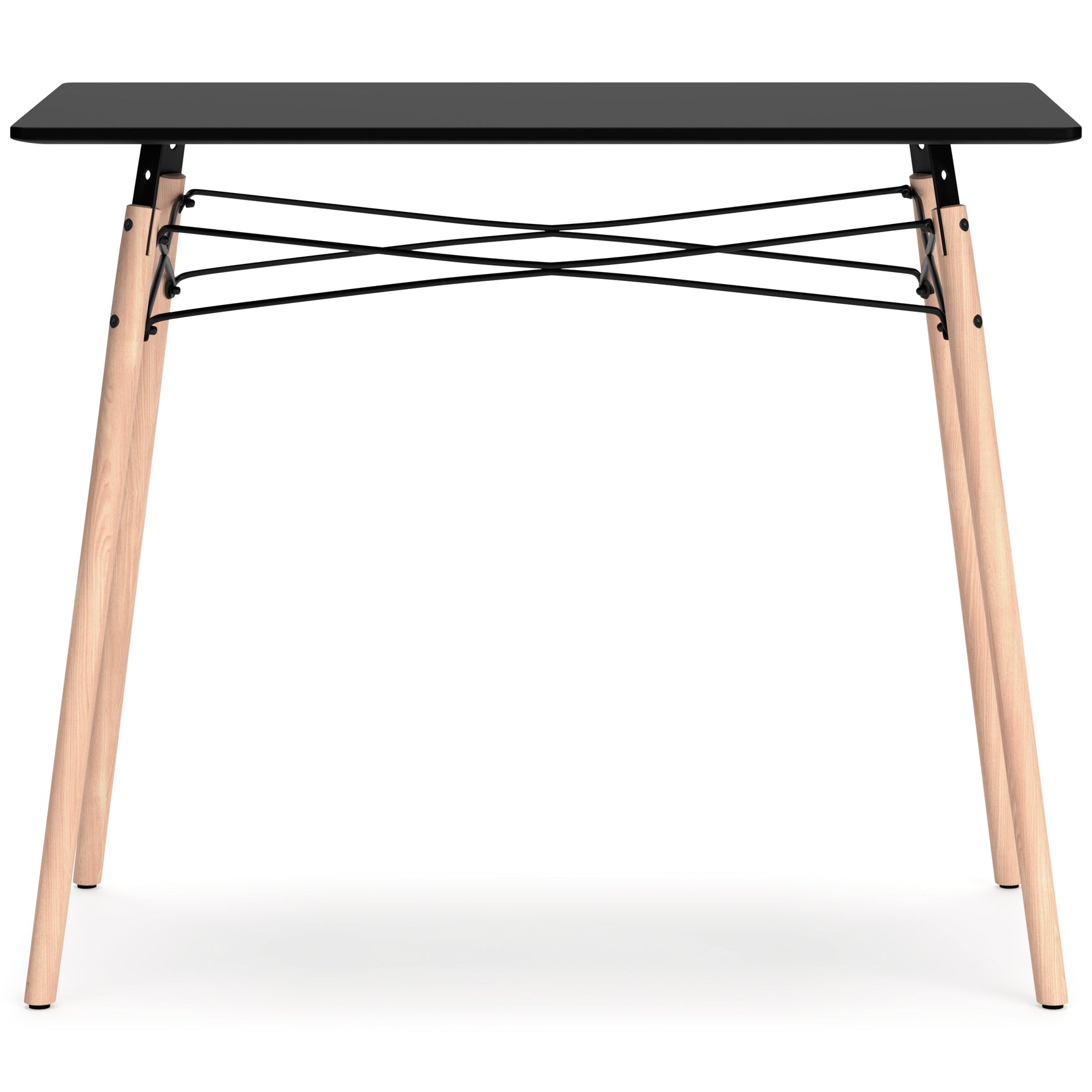 Jaspeni Black/Natural Home Office Desk - Ornate Home