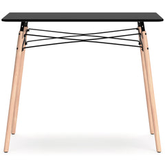 Jaspeni Black/Natural Home Office Desk - Ornate Home