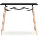 Jaspeni Black/Natural Home Office Desk - Ornate Home