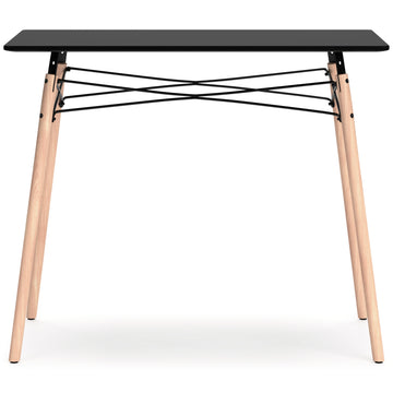 Jaspeni Black/Natural Home Office Desk - Ornate Home