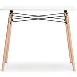 Jaspeni White/Natural Home Office Desk - Ornate Home