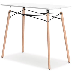 Jaspeni White/Natural Home Office Desk - Ornate Home