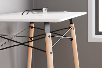 Jaspeni White/Natural Home Office Desk - Ornate Home