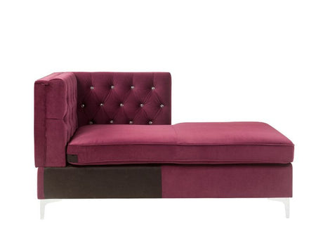 Jaszira Burgundy Velvet Modular Sofa Units / Create your own Style - Ornate Home