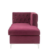 Jaszira Burgundy Velvet Modular Sofa Units / Create your own Style - Ornate Home