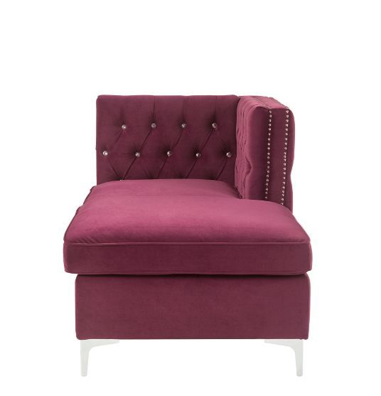 Jaszira Burgundy Velvet Modular Sofa Units / Create your own Style - Ornate Home